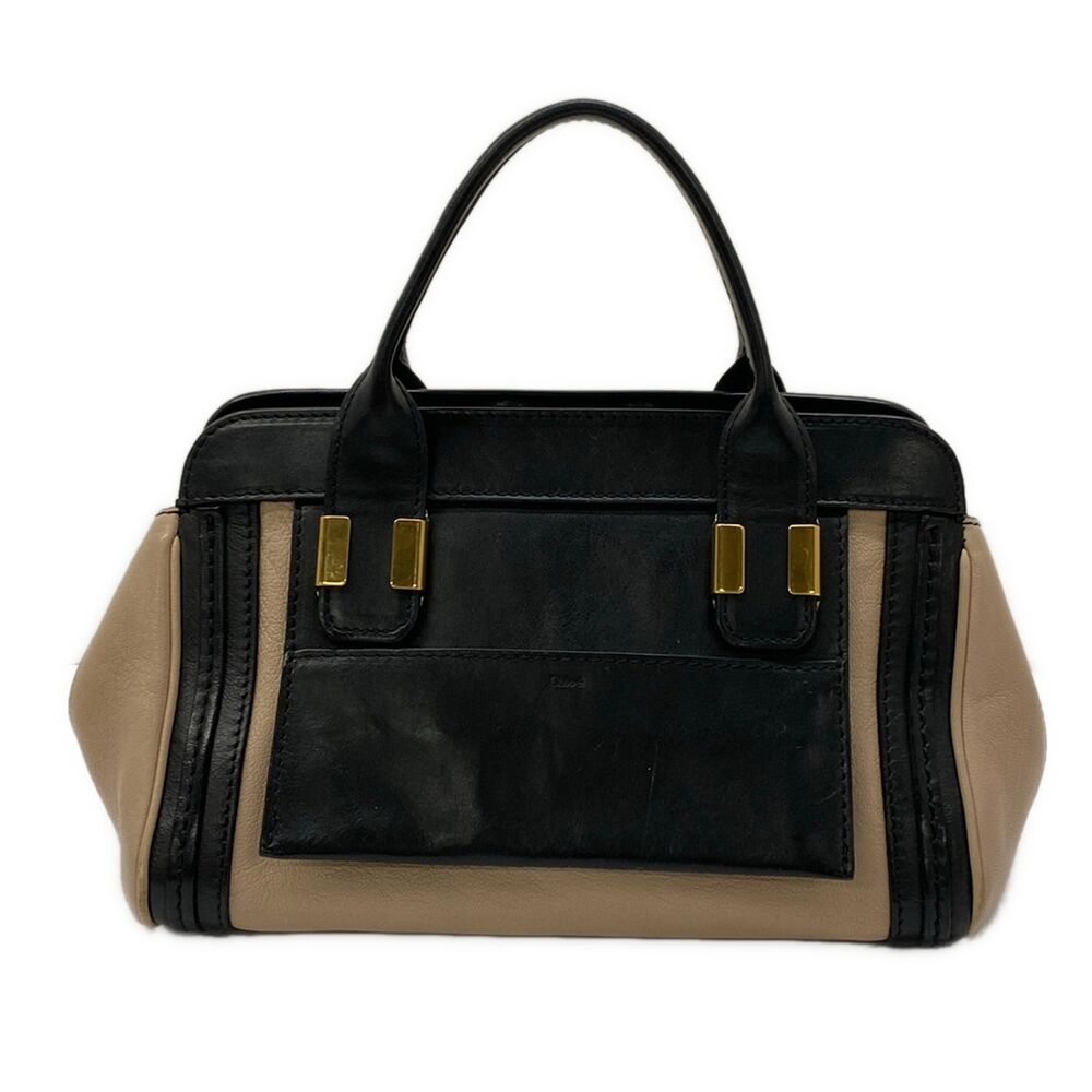 Chloé Alice Handbag Black Pink Beige